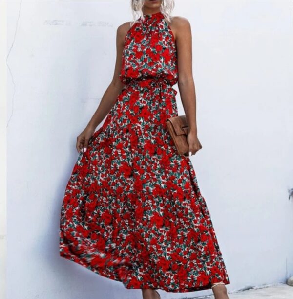 Printed maxi lace dress - Image 3