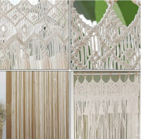 Bohemian Hand-Woven Tapestry Curtain Partition Bohemian Wedding Background Hanging Curtain Curtain Decoration - Image 4