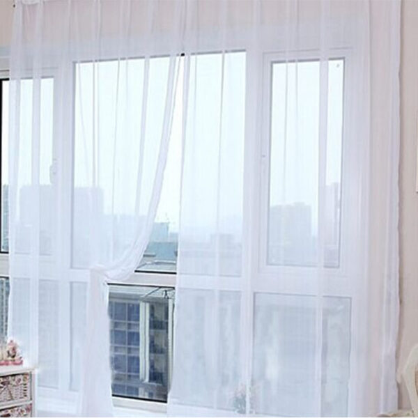 Curtains Solid Tulle Modern Curtains For Living Room Transparent Tulle Curtains Window Sheer For The Bedroom - Image 9