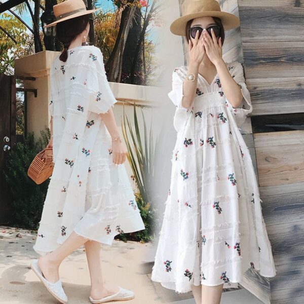 Maternity Dress Summer Dress Fashion New Maternity Dress - Image 2