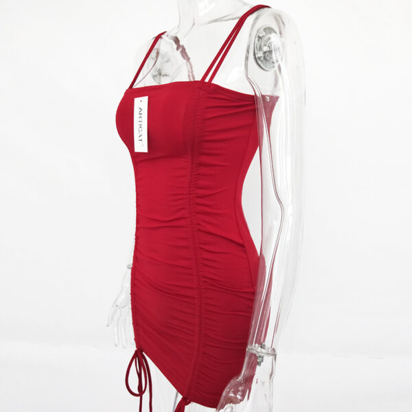 Articat Spaghetti Strap Sexy Backless Women Summer Dress Strapless Bodycon Bandage Party Dresses Vestidos Club Mini Dress - Image 2