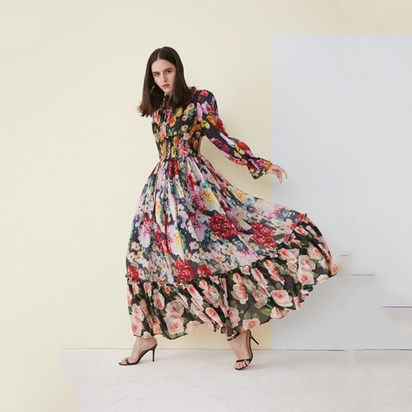 Printed dress maxi - Image 3