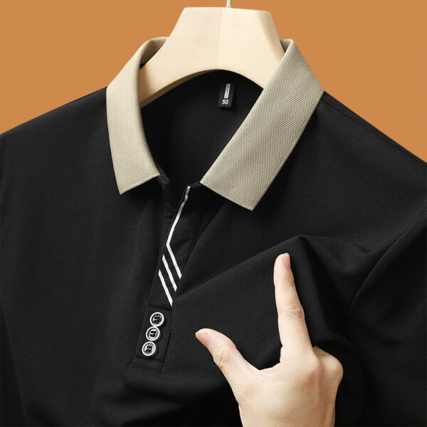Men's Short-sleeved T-shirt Lapel Polo Shirt - Image 3