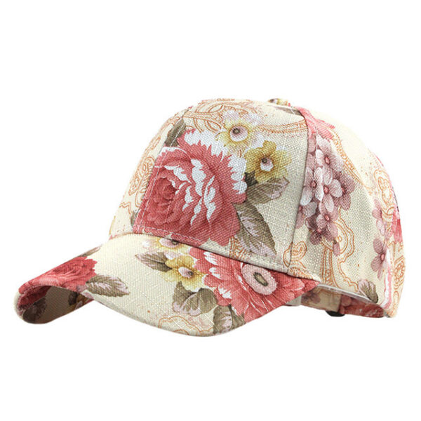 Fashion Women Floral Baseball Hat Caps Summer Spring Cotton - Image 5
