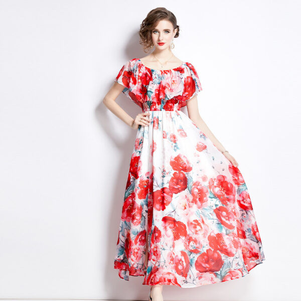 Summer Split Chiffon Dress Women - Image 2