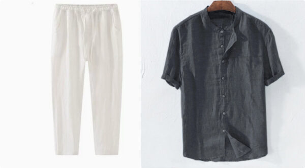 Men's Shirt New Short Sleeve Summer Stand Collar - Image 8