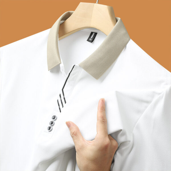 Men's Short-sleeved T-shirt Lapel Polo Shirt - Image 4