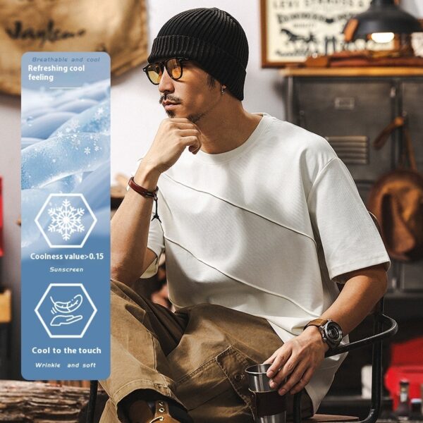 Men's Casual Loose Cotton Short Sleeved T-shirt - Image 3