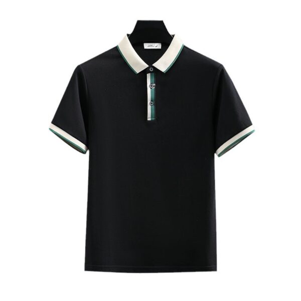 Summer Pearl Cotton Polo Shirt Short-sleeved T-shirt - Image 5