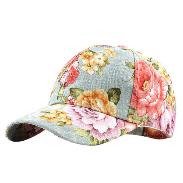 Fashion Women Floral Baseball Hat Caps Summer Spring Cotton - Image 2