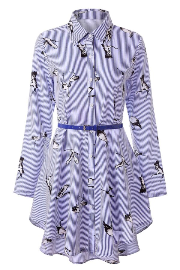 Long sleeve women's striped shirt - Image 2
