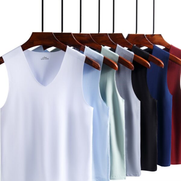 Summer Men's Seamless Ice Silk Vest - Image 10