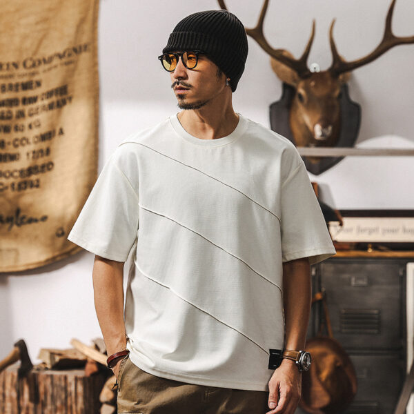 Men's Casual Loose Cotton Short Sleeved T-shirt - Image 2