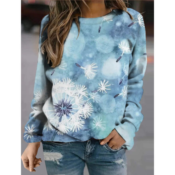 Fashion Floral Print Long-sleeved Women's Sweater - Image 9