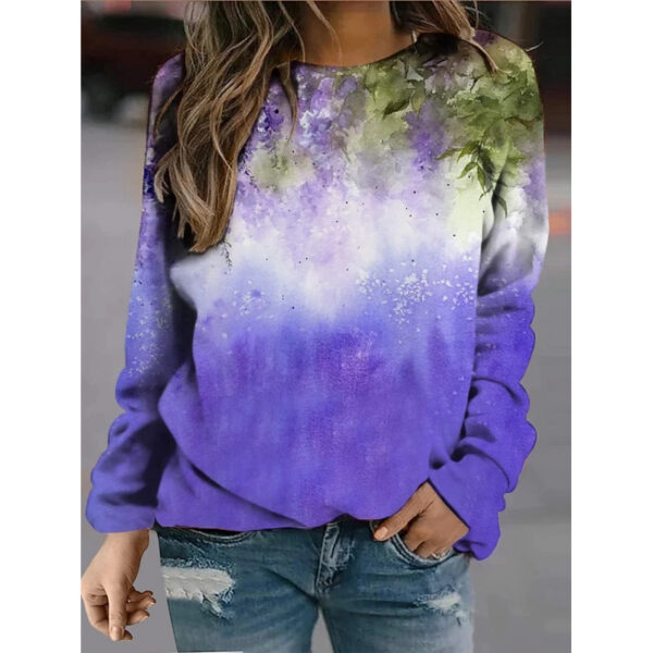 Fashion Floral Print Long-sleeved Women's Sweater - Image 10