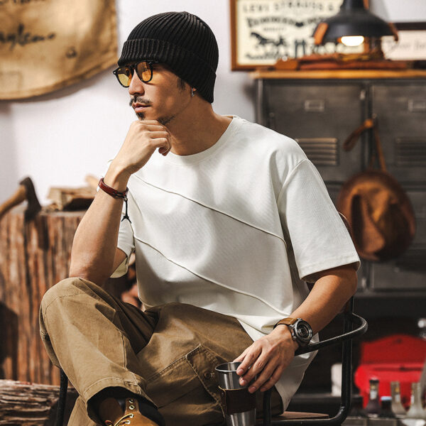 Men's Casual Loose Cotton Short Sleeved T-shirt