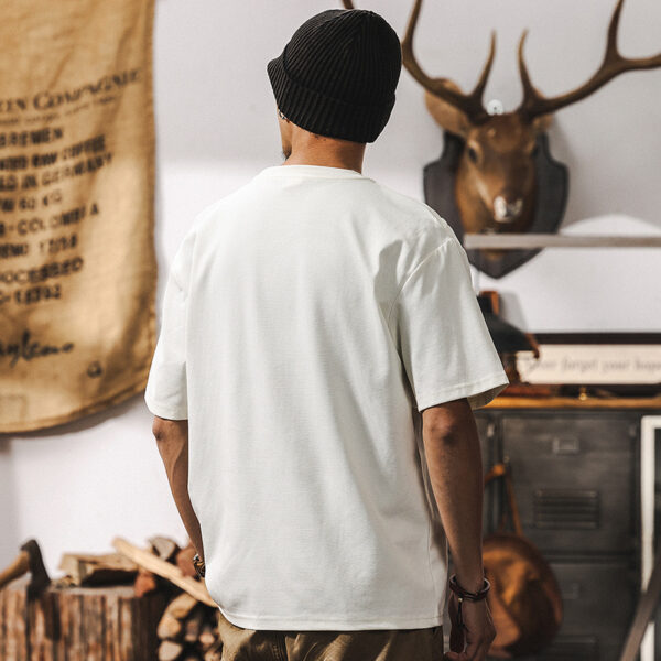 Men's Casual Loose Cotton Short Sleeved T-shirt - Image 4
