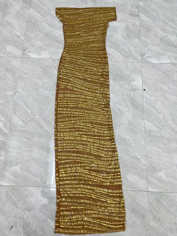 Sexy Luxury Shiny Rhinestone Dress Performance Costume Party Evening Dress - Image 3