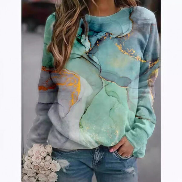 Fashion Floral Print Long-sleeved Women's Sweater - Image 2