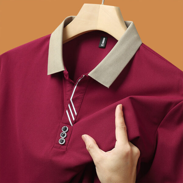 Men's Short-sleeved T-shirt Lapel Polo Shirt - Image 5