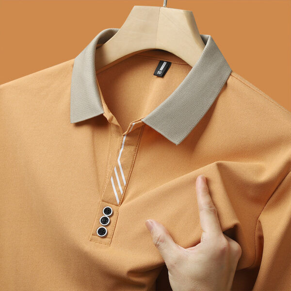 Men's Short-sleeved T-shirt Lapel Polo Shirt - Image 9