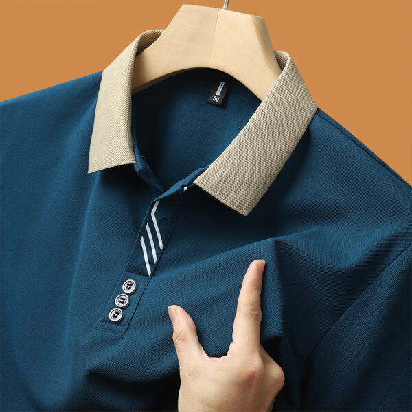 Men's Short-sleeved T-shirt Lapel Polo Shirt - Image 7