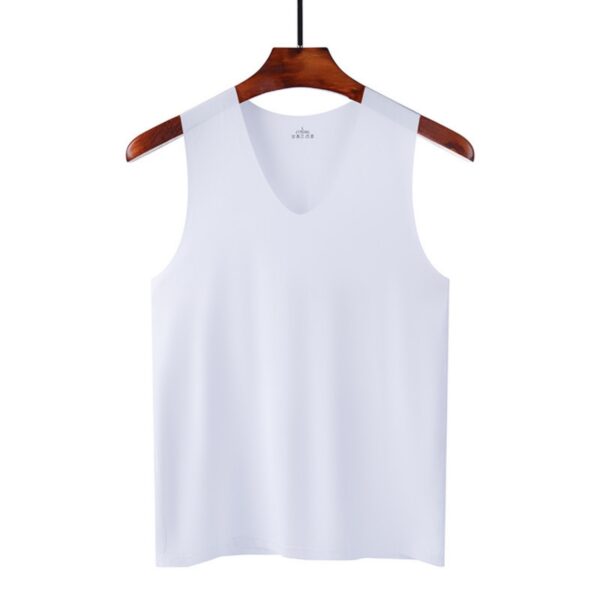 Summer Men's Seamless Ice Silk Vest - Image 3
